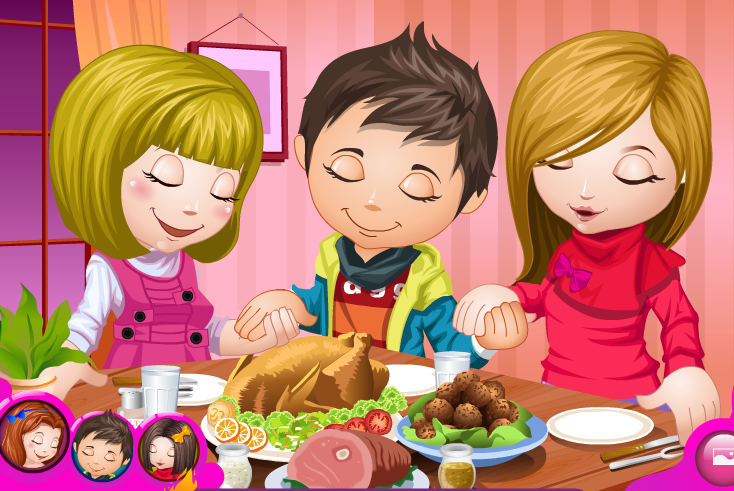 Cute Children Thanksgiving Day Dress up Game