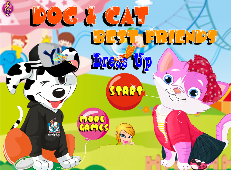 Dog and Cat Best Friend - Animal Dress up Games