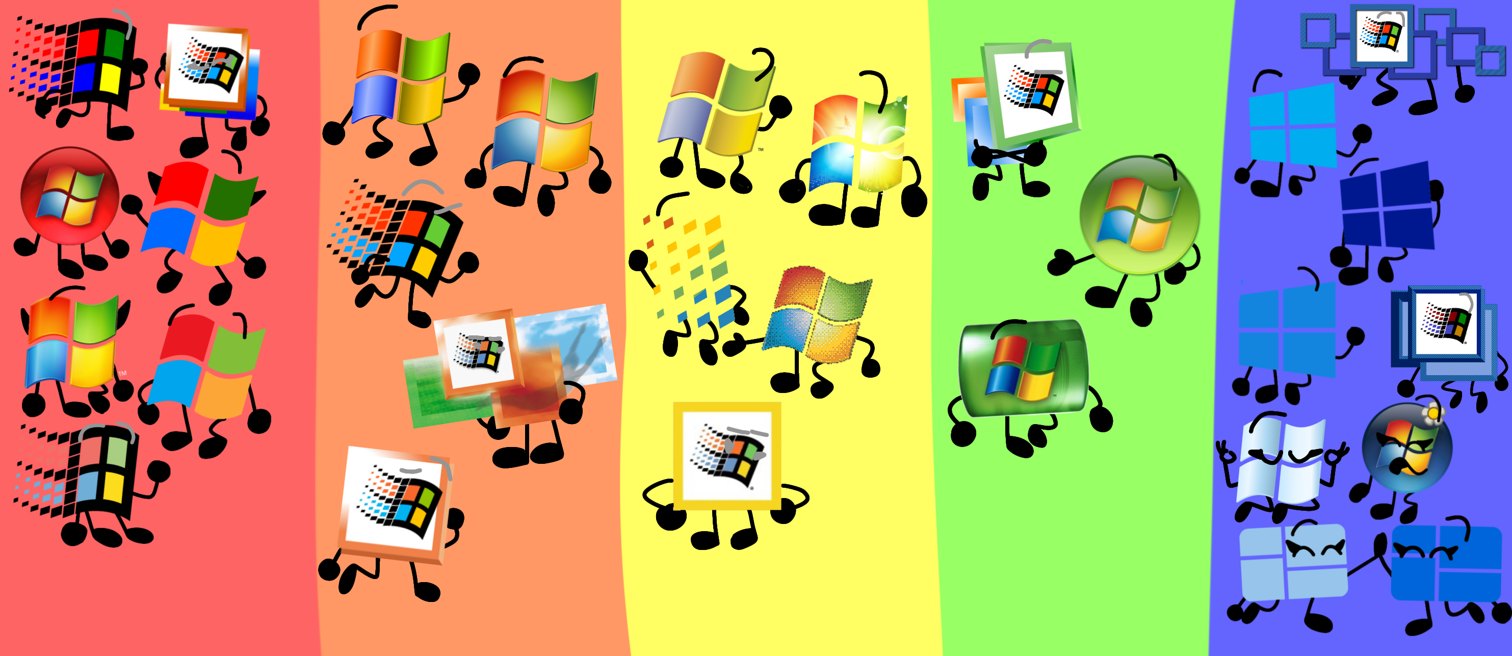 Windows Rainbow Ribbons Windows in a Rainbow by Mohamadou-WinXP on DeviantArt