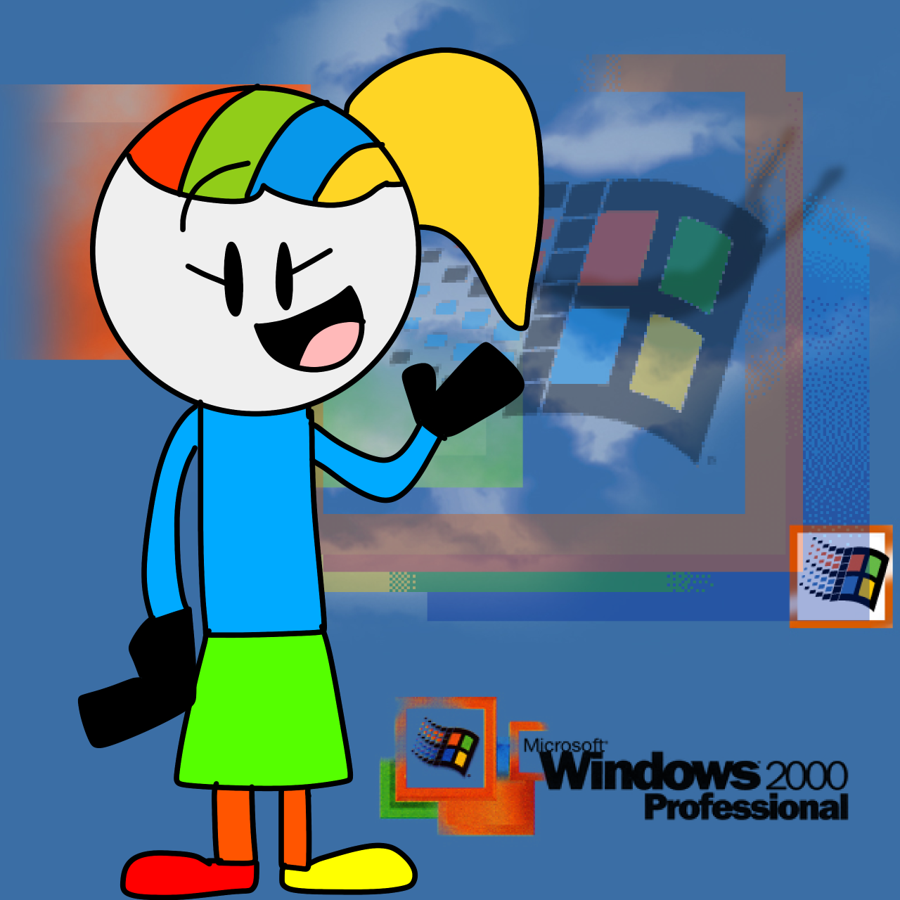 Windows 2000 as a Human by Mohamadou-WinXP on DeviantArt