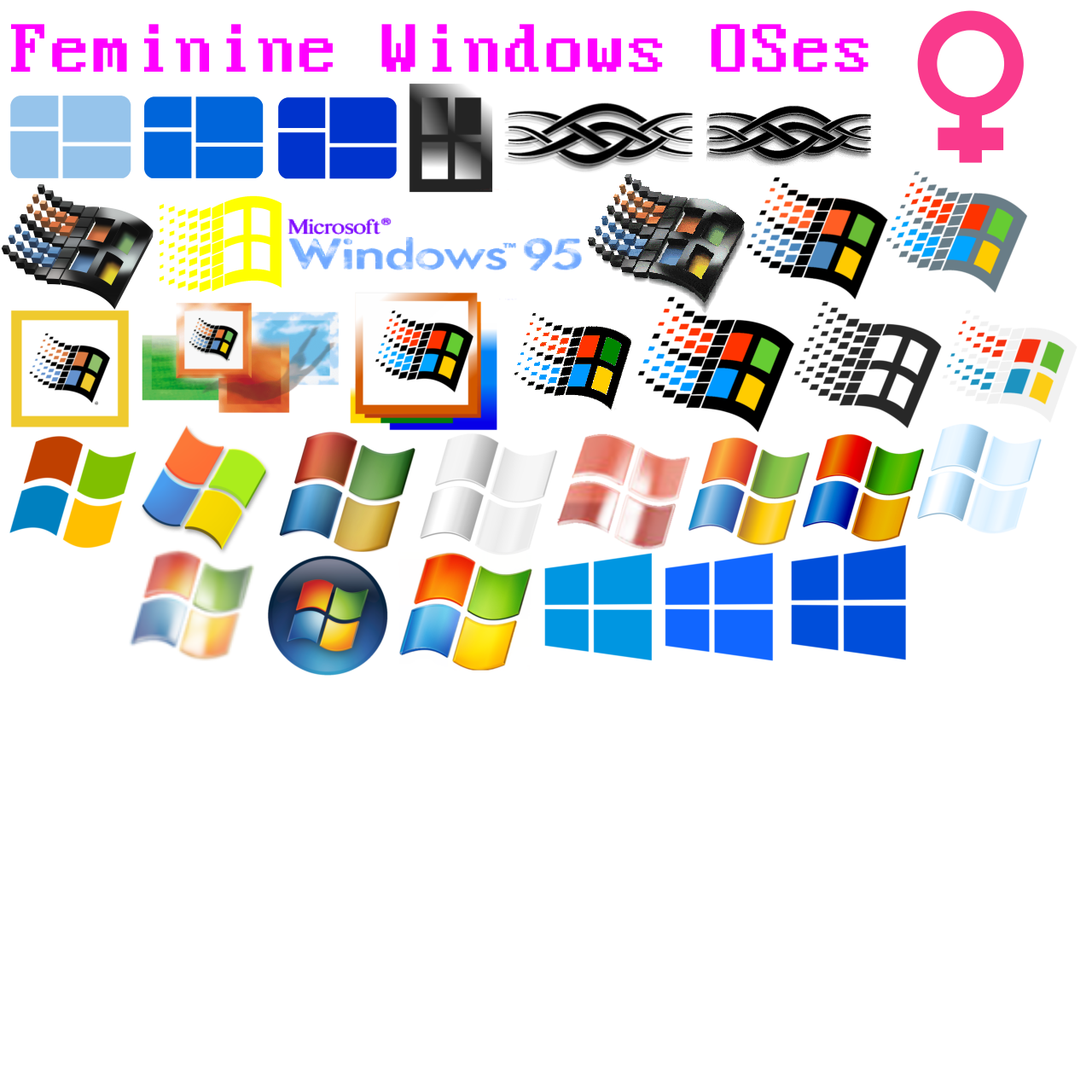 Feminine Windows OSes by Mohamadou-WinXP on DeviantArt