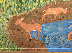 Mural close up: deers