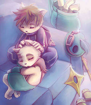 Kennen and Teemo Snuggles