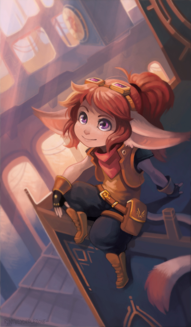 Atop the clock tower - mini business card print by RinTheYordle