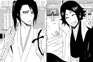 Young Byakuya and Yoruichi