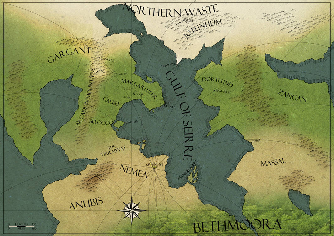 Map of Seirre by philby on DeviantArt