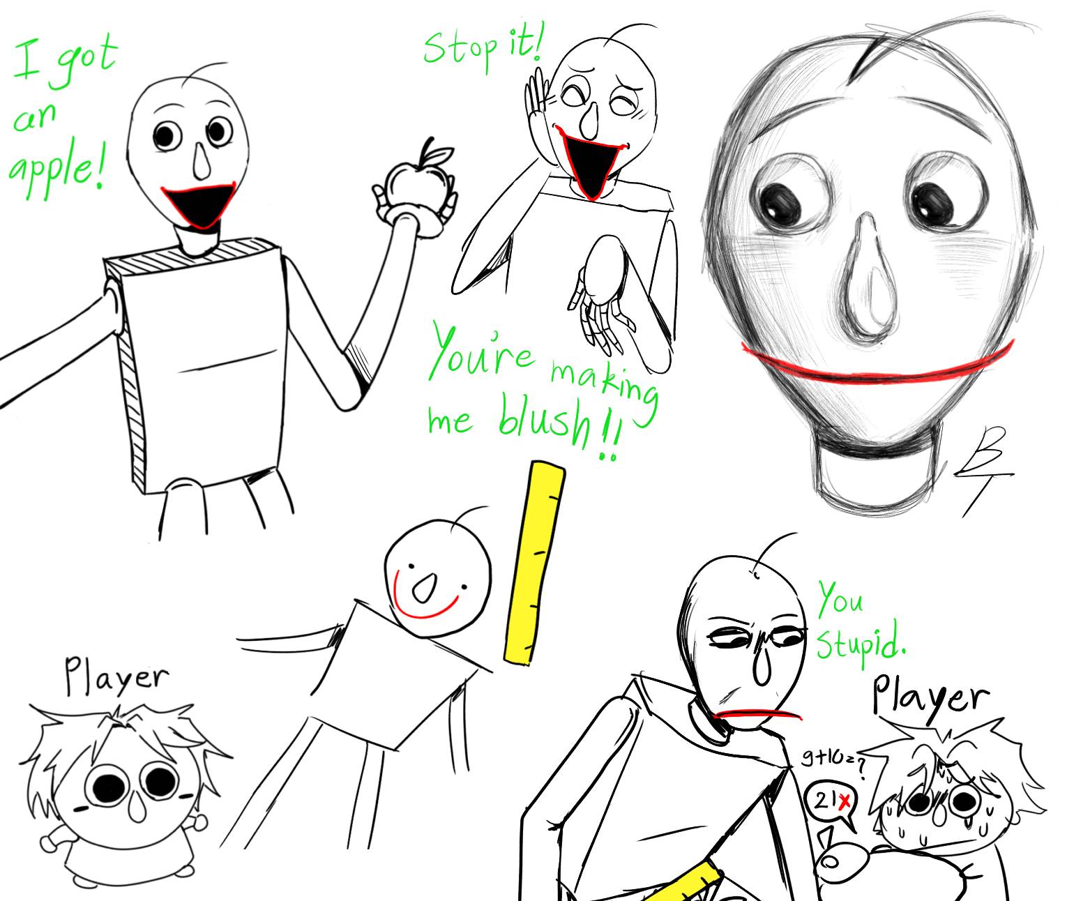 Baldi Shading Baldi post 2 by BlackTales021 on DeviantArt