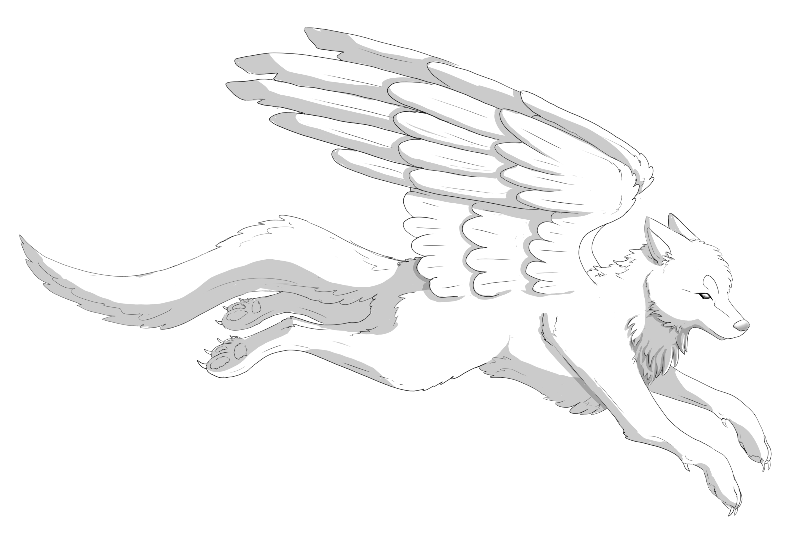 picture Wolf Base With Wings winged wolf base free to use by