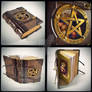 The Necronomicon - wooden leather journal, 9x7 in.