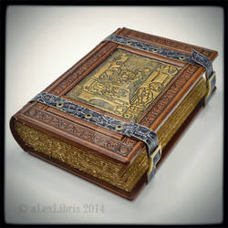 Large leather journal with old cookery detail...