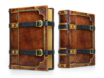 Medieval styled large leather journal...