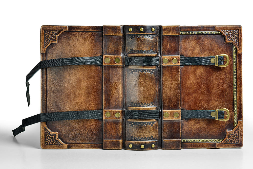 Leather journal with belts by alexlibris999 on DeviantArt