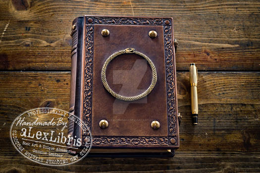 Ouroboros leather book