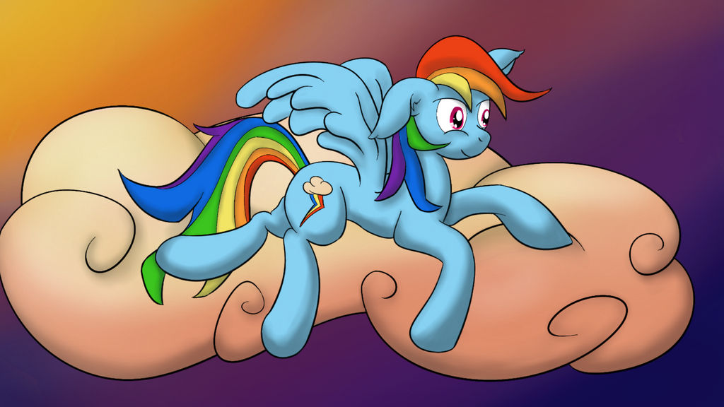 Rainbow Dash in the Evening