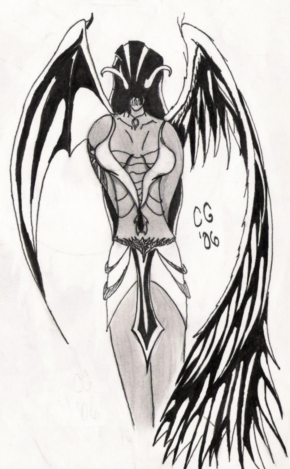 Half Angel Demon Inked By Hobbit1803 On DeviantArt.