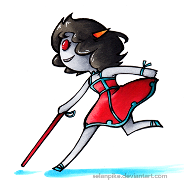 Terezi in a dress