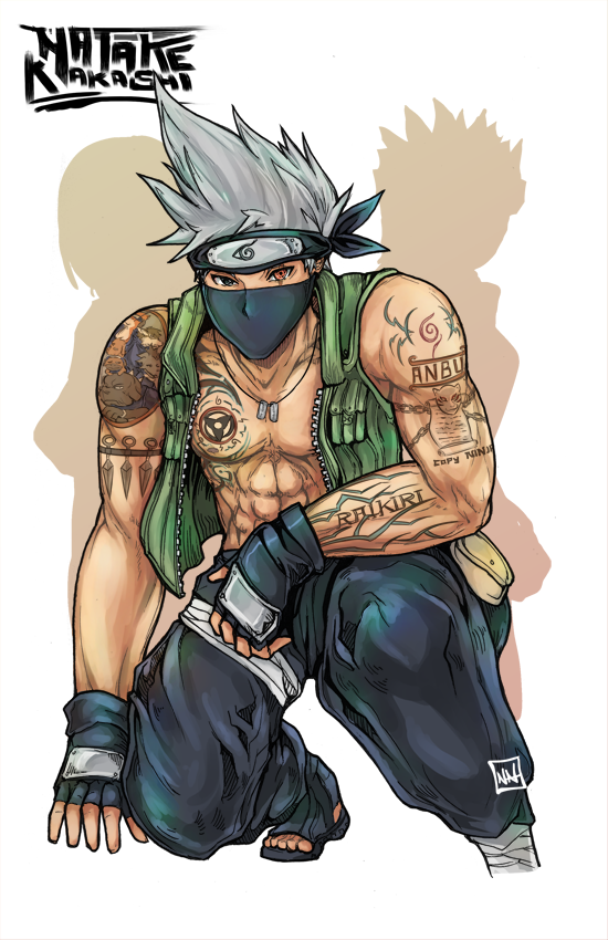 Kakashi tatted up