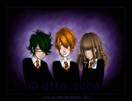 HP . Harry + Ron + Hermione