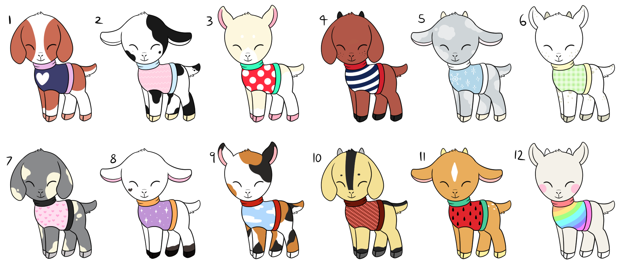 Adoptable sweater goats (CLOSED)