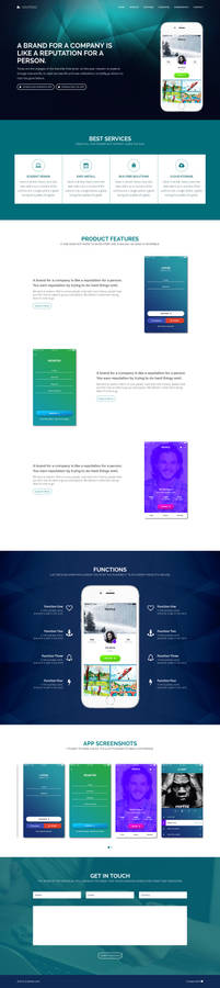 Light Free Mobile App Landing Page Template Html