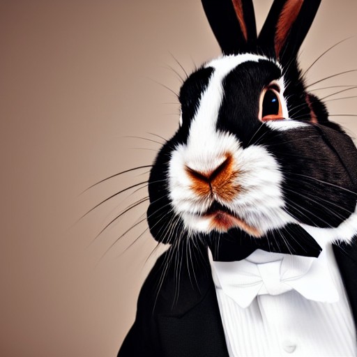 Toupee Rabbit Tuxedo Bunny by aihimbo on DeviantArt