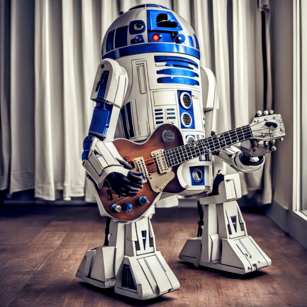 R2d2 playing guitar by derf1604 on DeviantArt