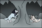 Raff and Bru Caving 5 by northpawsarpg