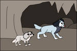 Raff and Bru Caving 6 by northpawsarpg