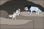 Raff and Bru Caving 7 by northpawsarpg