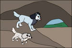 Raff and Bru Caving 8 by northpawsarpg