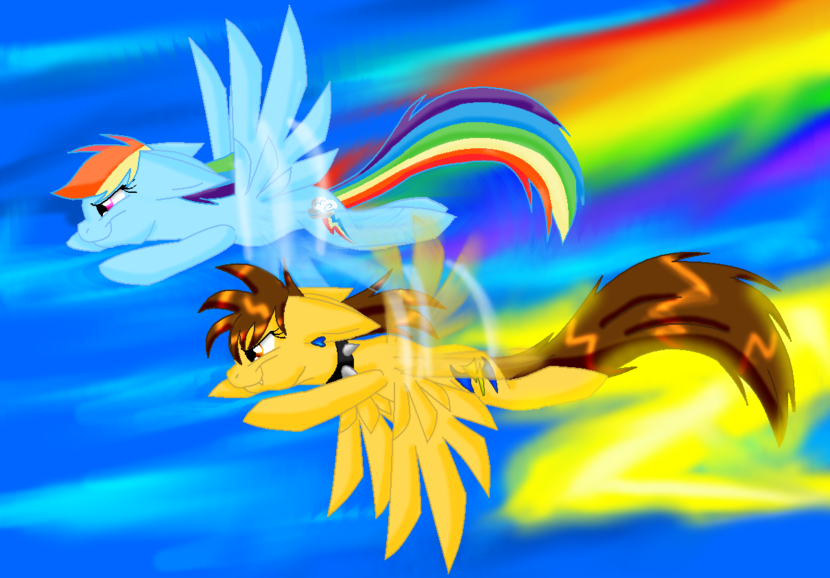 Lightning Wing and Rainbow Dash