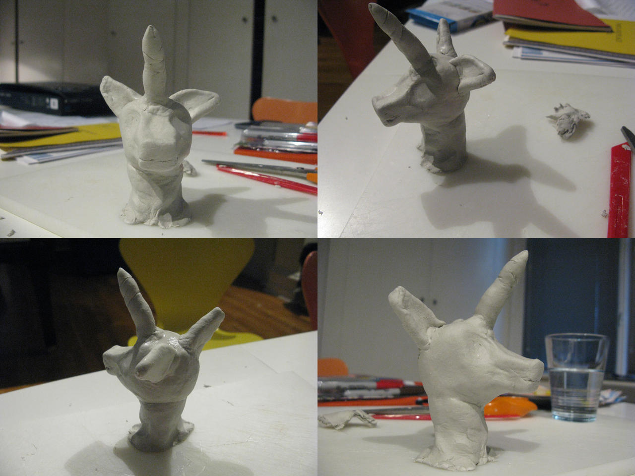 25min Sculpt: Unicorn Head (First ever attempt XD)