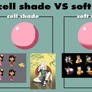 cell shade vs soft shade