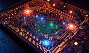 Photon Electronic  Light Traces And Microprocessor