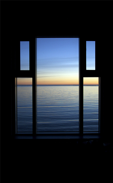 Window in the evening.