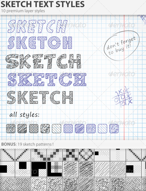 Sketch Text Styles by PhotoshopStyles on DeviantArt