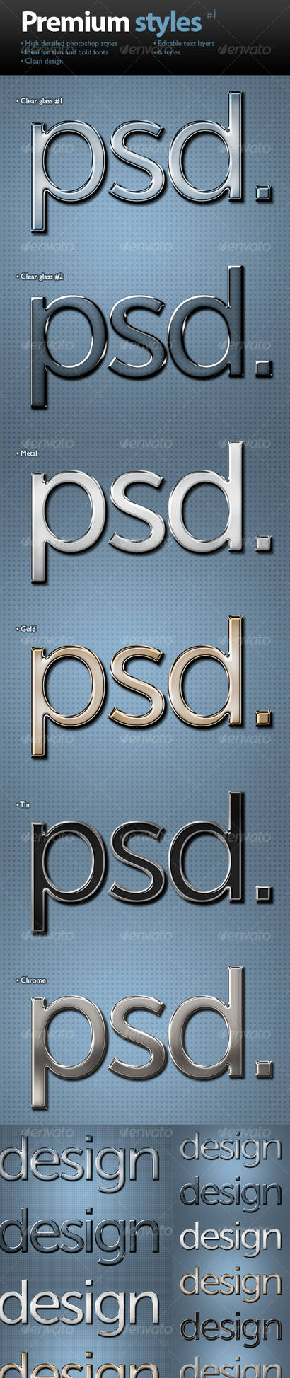 6 Premium Text Styles by PhotoshopStyles on DeviantArt