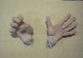 Attempt at articulated doll hands