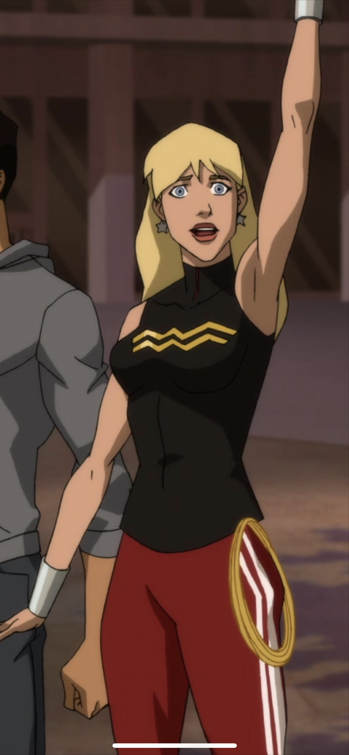 Wonder Girl hand up