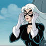 Black cat calling out for Spider-Man