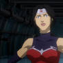 Wonder Woman hands on her hips