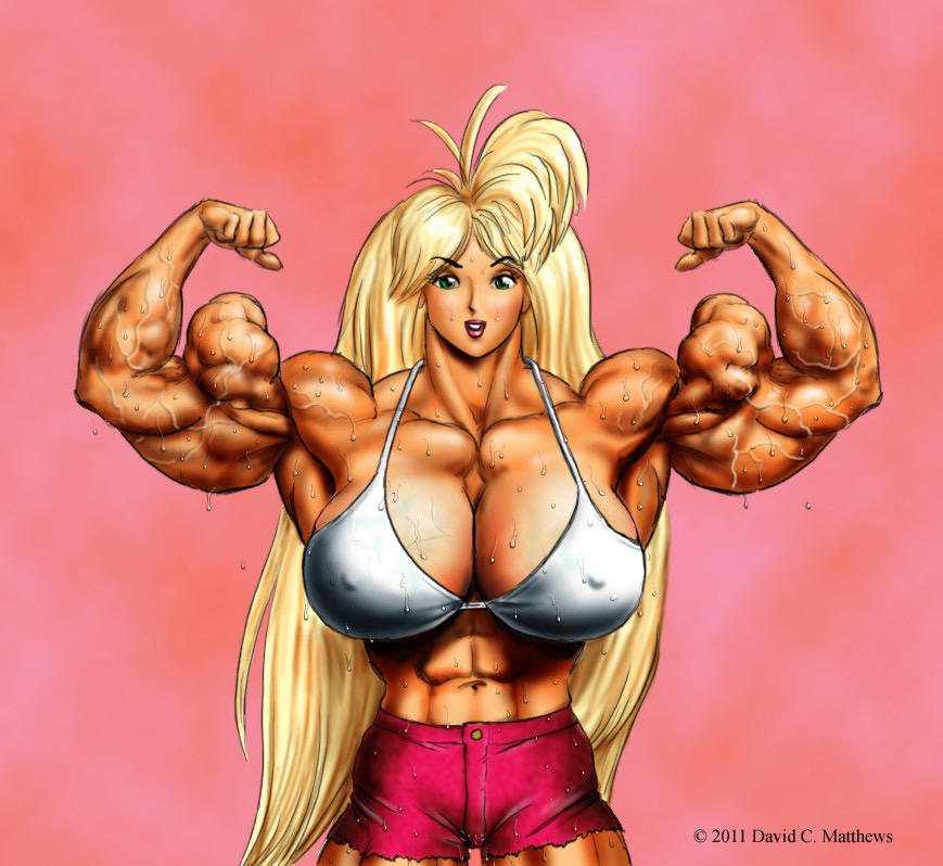 Tetsuko double bicep flex