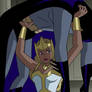 Aresia lifting Batman overhead