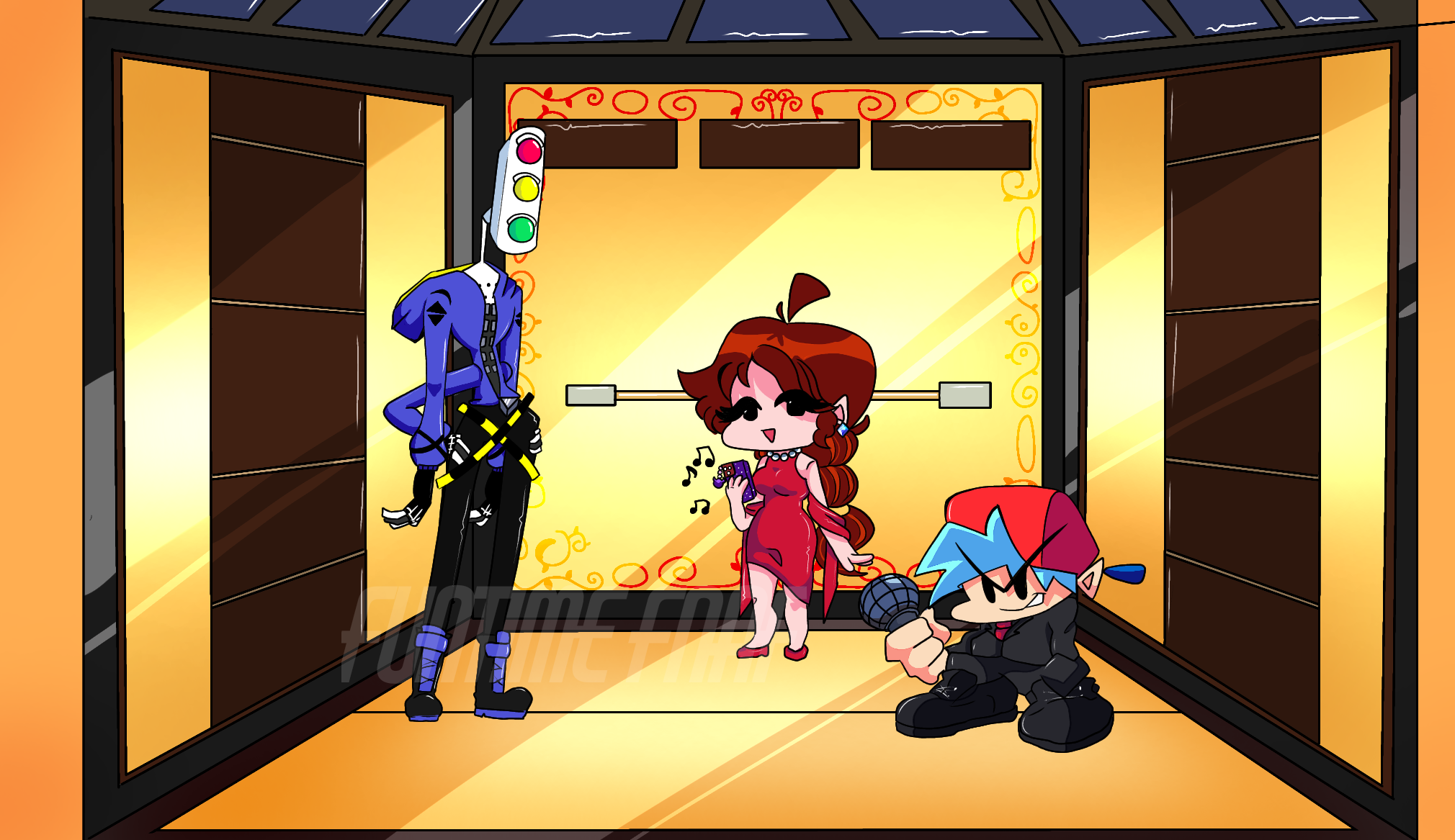Stage01 elevator FNF mod by FuntimeFNAF2020 on DeviantArt