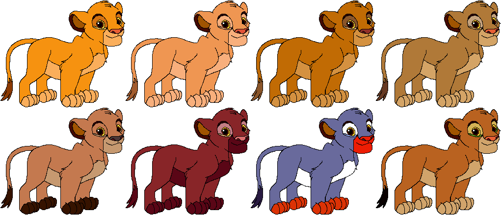 Alternate Costumes - Simba by EricSonic18 on DeviantArt