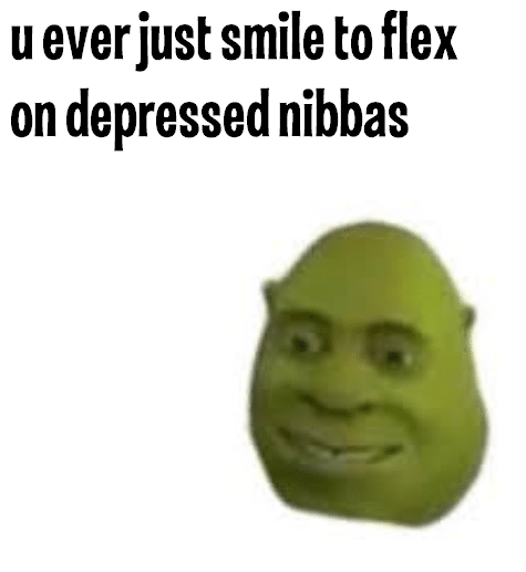 u ever just smile to flex on depressed nibbas by EricSonic18 ...