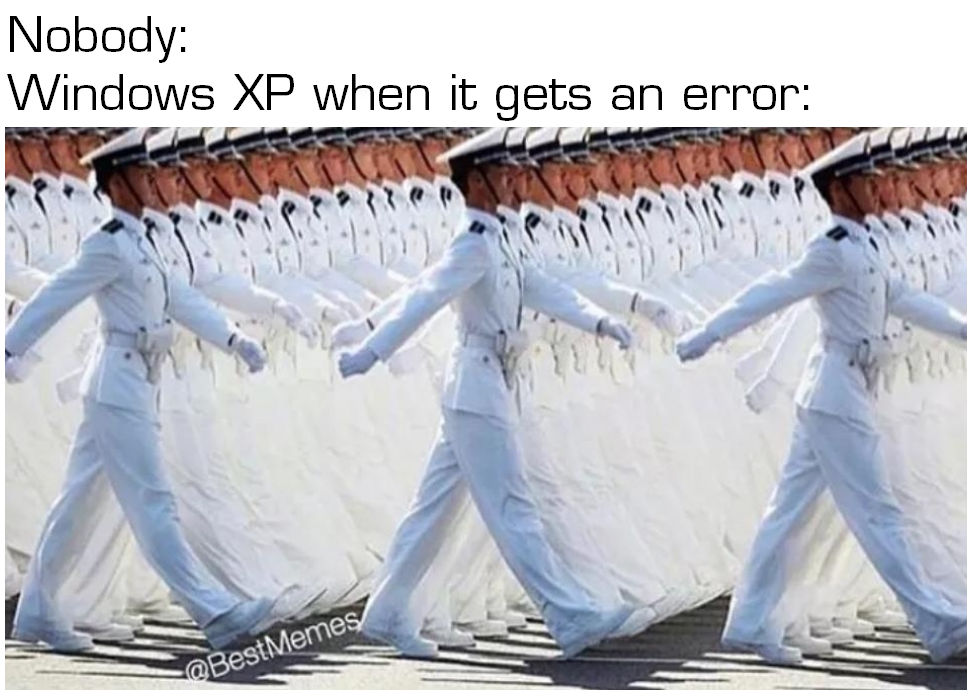 Windows XP when it gets an error by EricSonic18 on DeviantArt