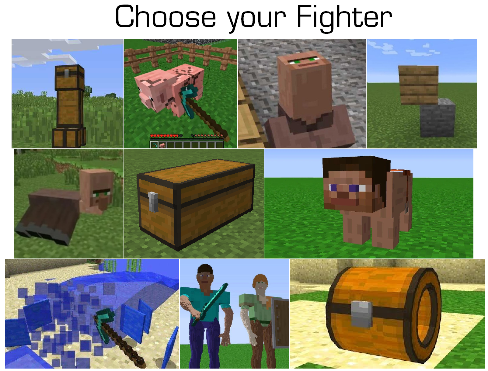 Choose the most cursed Minecraft image by EricSonic18 on DeviantArt