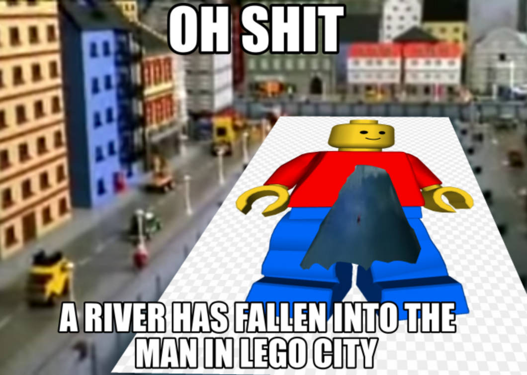 A river has fallen into the man in LEGO City by EricSonic18 on