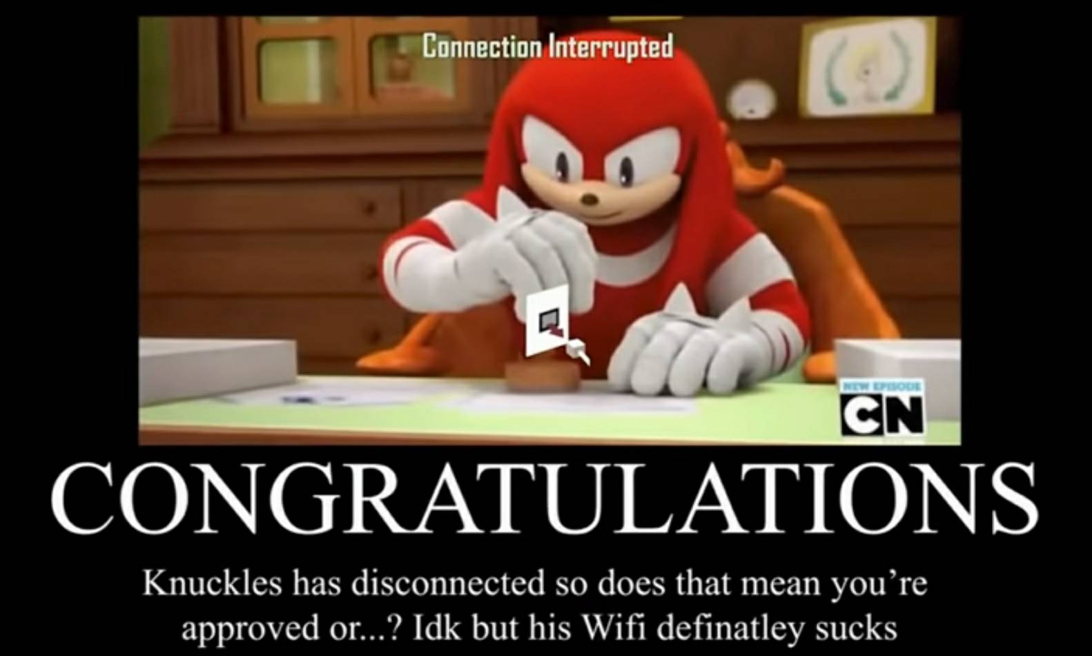 Your meme made Knuckles disconnect by EricSonic18 on DeviantArt